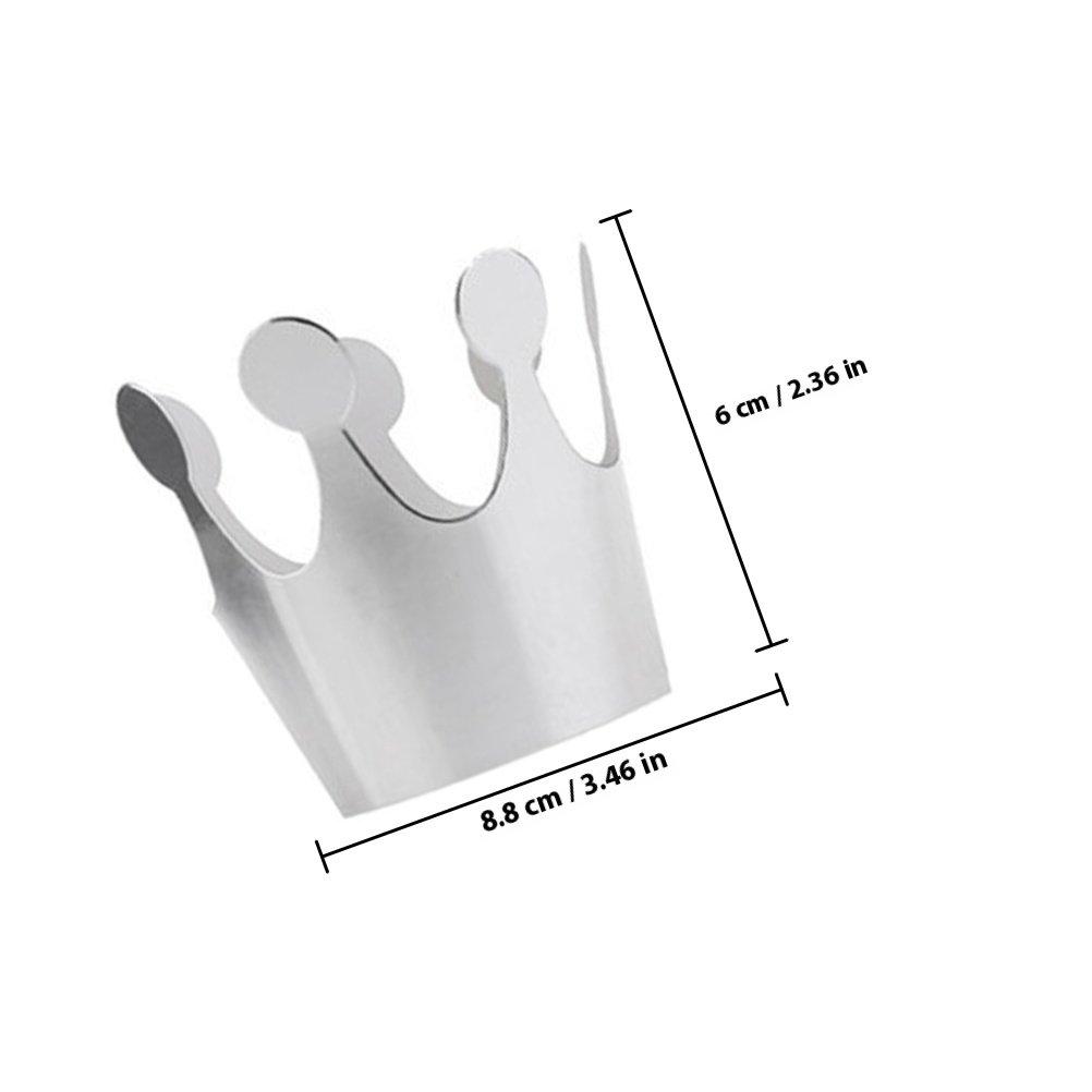 

20Pcs Paper Crowns Birthday Headwear Classic Comfortable Lightweight Party Hats Kids Birthday Hat Toddler Party Decorations серебряный