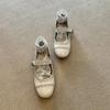 Sheepskin Version~ Gentle Wind Shallow Mouth Rivets Mary Jane Single Shoes Women's Versatile Flat Bottom One Word with Ballet Shoes