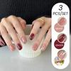 3Pcs Nail Polish Glue Set, Solid Color Glue Glitter Sequins Phototherapy Nail Polish Glue