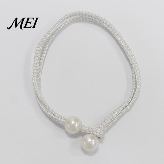 Curtain Tie 1 Pair Tiebacks for Drapes, Adjustable Rope Backs, Faux No Drill Buckles Pearls Cord Buckle Holder Home Hotel Office Window Drapery