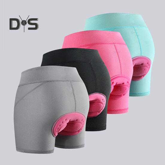 Women Ergonomic Cycling Shorts 4D Padded Lightweight Breathable Mesh Fabric Slim Fit Design Bike Shorts