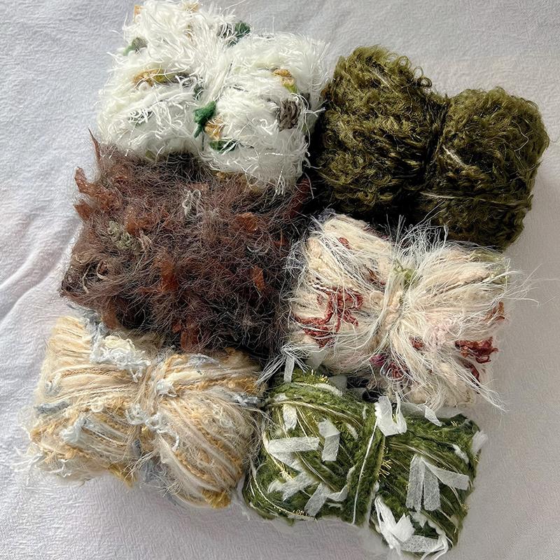 1 Set Mohair Accessories Mixed Yarn Exquisite DIY Weaving Knitting Gift Craft Materials Handmade Crochet Multi-Color Set Cute 150g