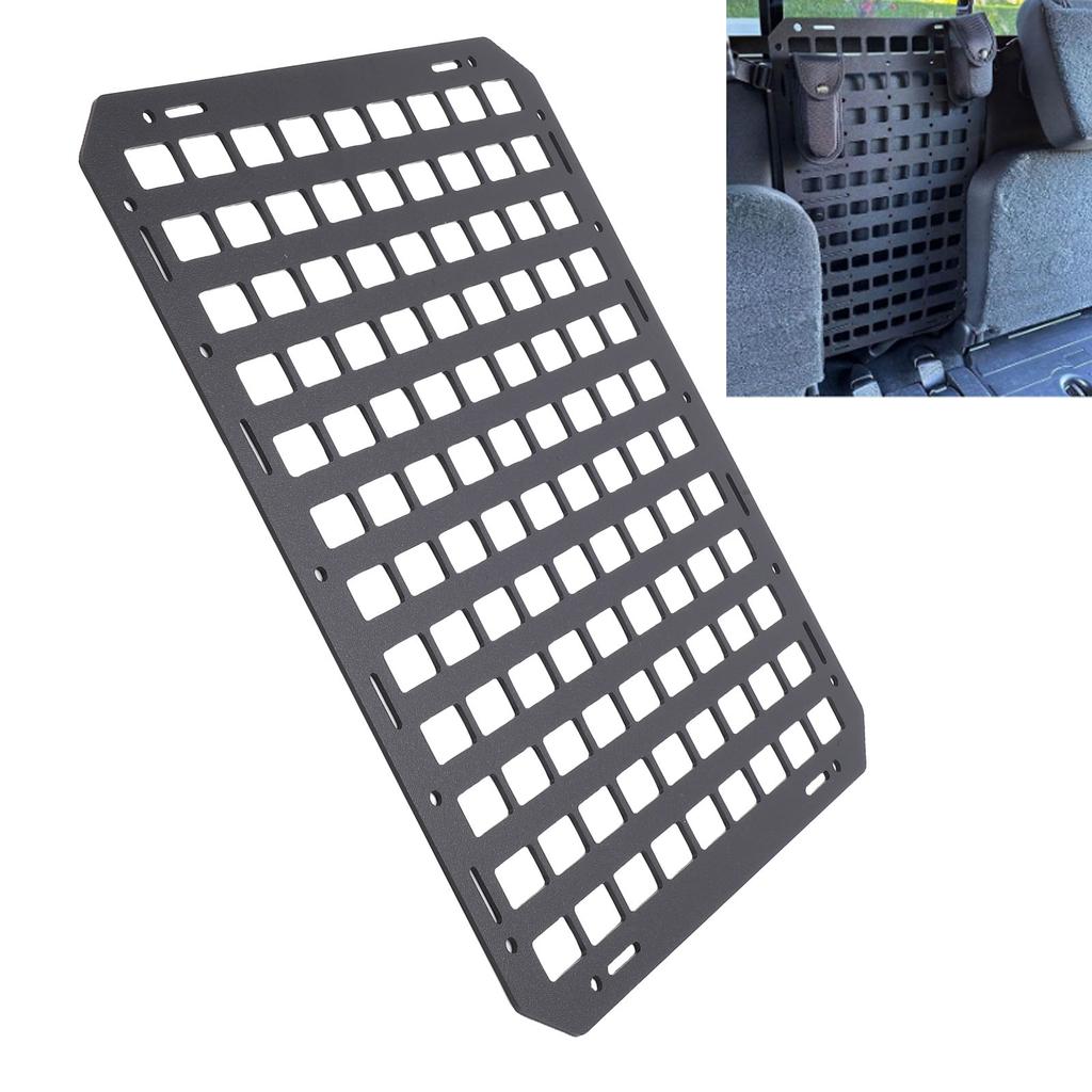 Car Seat Back   Molle Panels Gear Holder Seat Back Mount Rack Modular Storage Plate   for SUVs Trucks Pickups