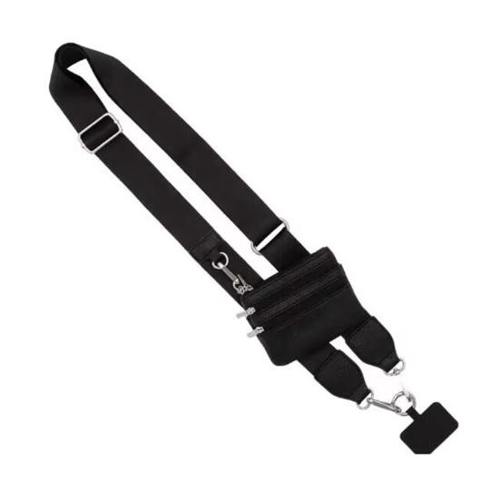 Cell Phone Strap with Zipper Pouch Clip And Go Strap for Phone with Crossbody Adjustable Neck And Wrist Strap