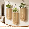 3 Stuks Eenvoudige Houten Bloemenvaas Wandmontage Vaas Binnenplant Vermeerderingsstation Hangende Plantenbak voor Binnen Huisdecoratie