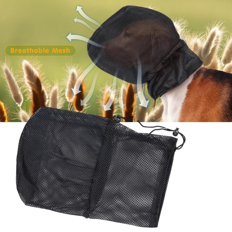 Dog Protective Face Mask Mesh Face Cover Block Grass From Eye Ear Nose For Active Outdoor Breeds Hiking Camping
