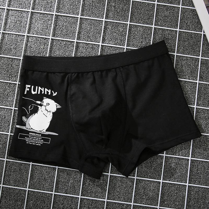 Men's Comfortable Cotton Crocodile Cartoon Print Boxer Briefs