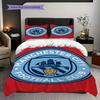 """Manchester City Football Club Emblem" Dreiteiliges Set""" (1 Bettbezug + 2 Kissenbezüge, ohne Füllung) 2D-Flache Bettbezug und Kissenbezug