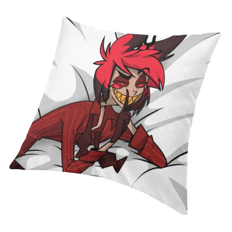 Moderno Hazbin Alastor Cuscino da Divano Buddy Copricuscino Morbido Cartone Animato Anime Federa Decorativa per la Casa