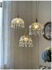 American Retro Crystal Chandelier for Hallway, Bedside, Balcony, and Cloakroom.