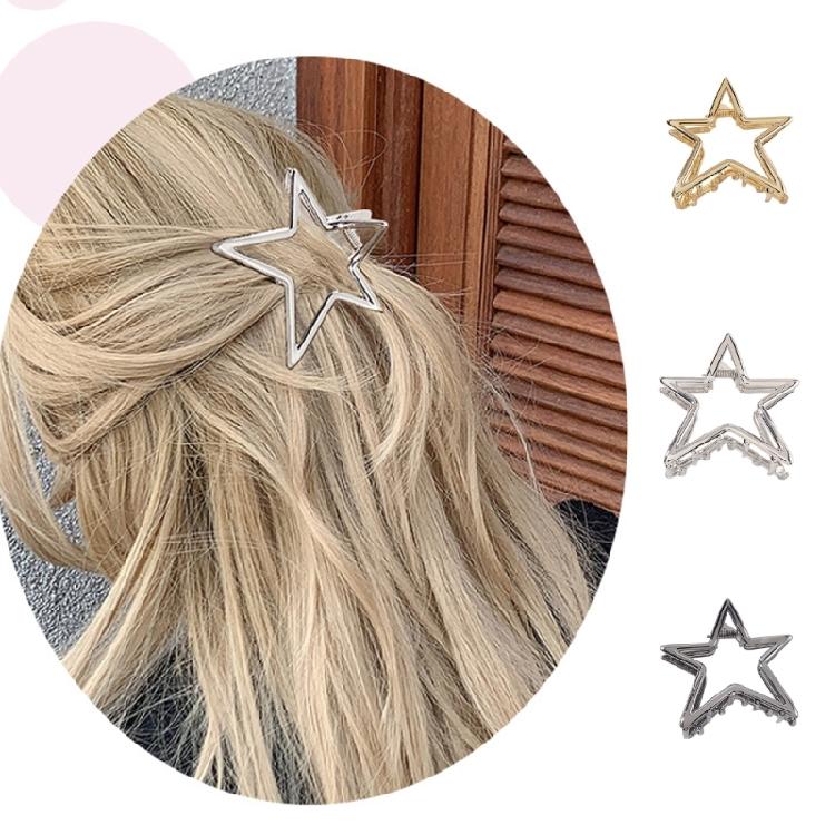 Trendy Hollow Star Hair Accessories Practical Metal Hair Claw For Women Girls Fashion Hairpin For Daily Styling Use
