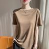 Women's Summer New Round Neck Short Thin Section of Soft Skin-friendly T-shirt Versatile Short-sleeved