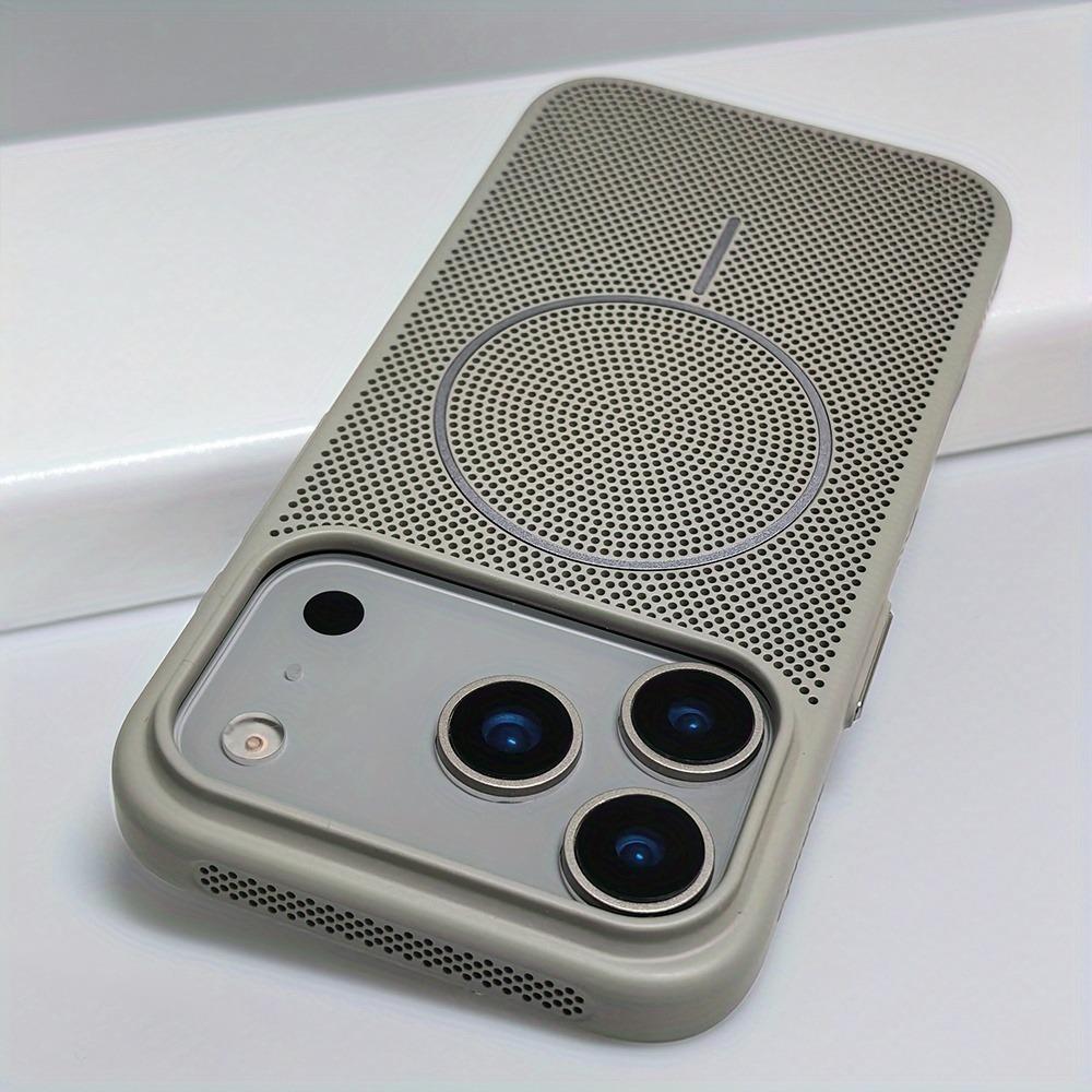 Oddychający Etui na Telefon z Magnesami Magsafe Dla iPhone 17 16 15 14 13 12 Pro Max 16 Plus 17Pro Pokrowiec z Odprowadzaniem Ciepła