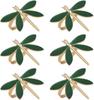 Alloy Green Dragonfly Napkin Ring Western Restaurant Exquisite Green Dragonfly Napkin Ring Small Fresh Napkin Ring Napkin