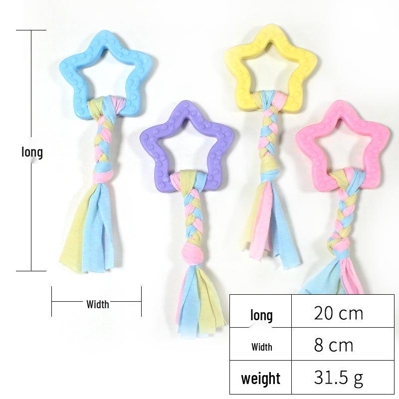Eco-Friendly Indestructible Pet Dog Toys - Bite-Resistant Cotton Rope Fabric Molar Strips