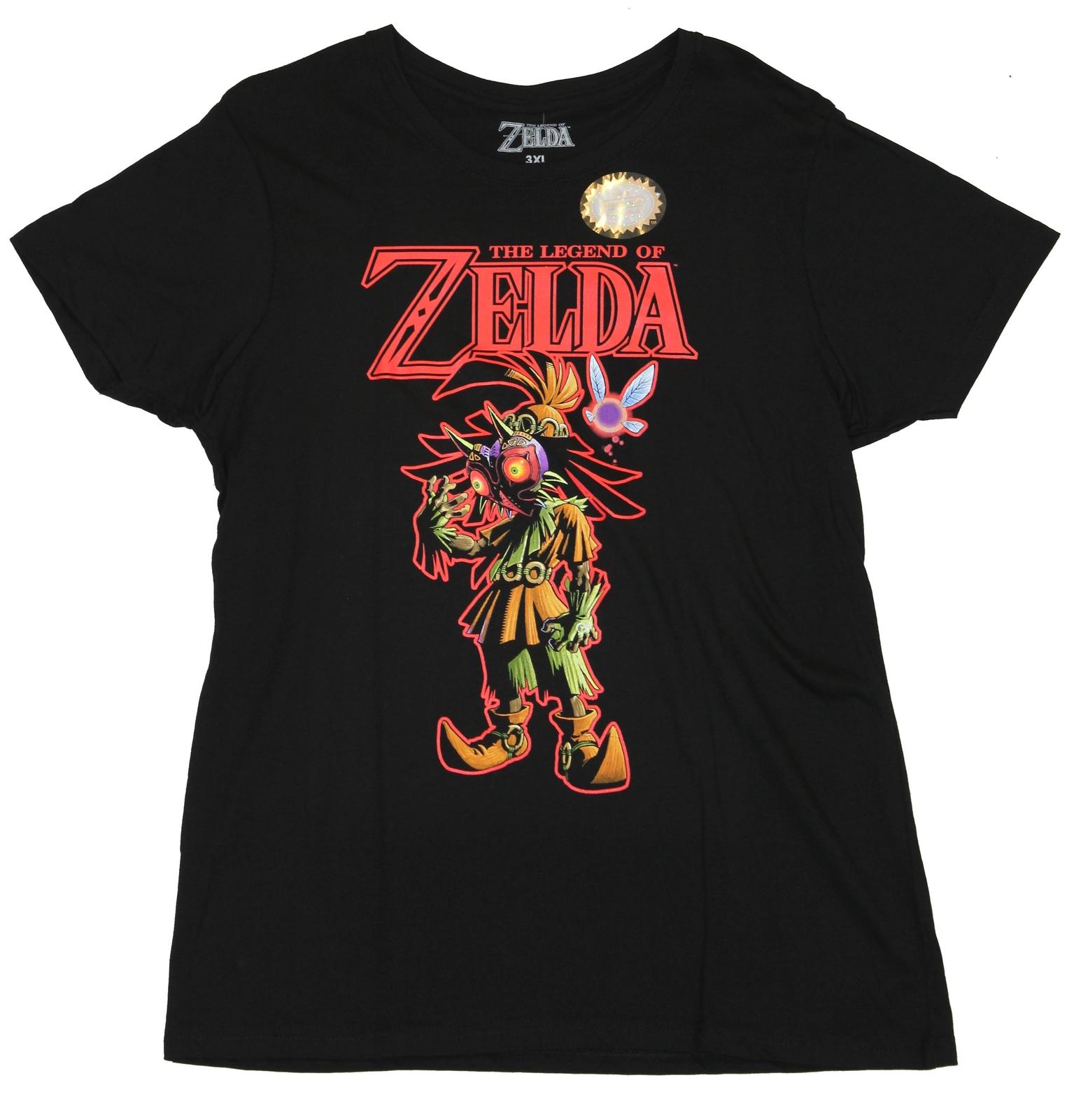 Legend of Zelda Girls Juniors T-Shirt - Stylized Majora s Mask Skull Kid Link XXXXL