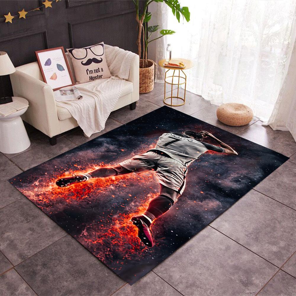 Football Player Action Area Rug Perfect for Decorate room Dining Room Balcony Bedrooms Antislip Carpet Office home decor Best for Christmas