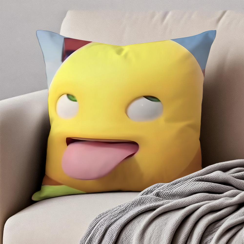 FUN CUTE NNAILONG Cushion Cover Pillowcase Antidustmite Invisible Zipper Short Plush Sofa Cushion