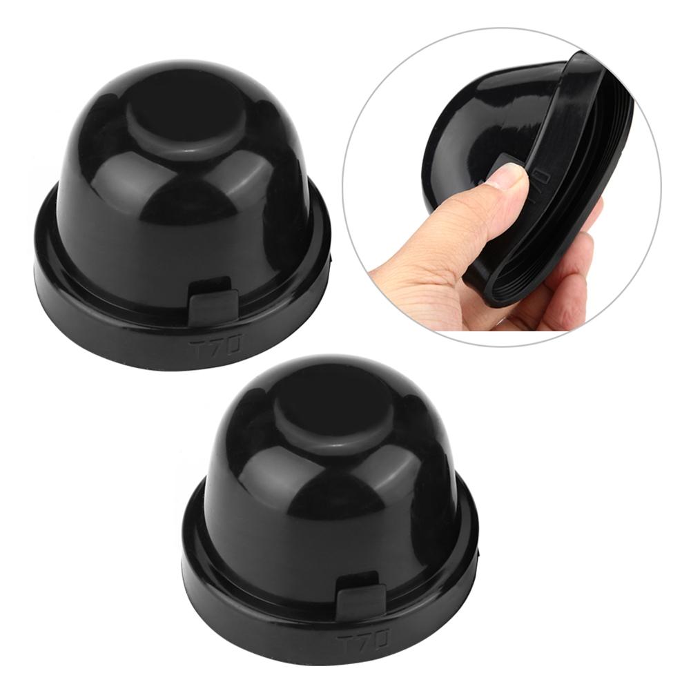 2 Pcs 70mm Car LED Bulb Headlight Rubber Waterproof Dustproof Sealing Cover Cap