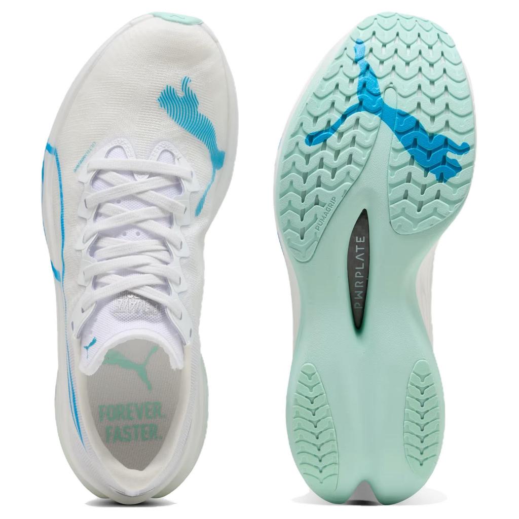 Puma Deviate Nitro Elite 3 Versatile Comfortable Durable Low-Top Casual Running Shoes Women Sneaker White Blue 309810-08