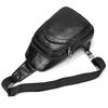 Newsbirds Casual Men's Chest Bag Genuine Leather Single Shoulder Cross Body Bag Soft Cow Leather Chest Pack For Men Slinig Bags