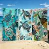 Ocean Turtle Cool Cute Towel For Outdoor Camping Beach Towel Super Absorbent Quick-Drying Summer Towel