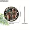 2D Flat, 1PC Memorial Day Wooden Hanging Sign Decorative Sign and Plaque, “Always Remember, Our Heroes”, Rustic Wings Flag Design Wall Art Sign