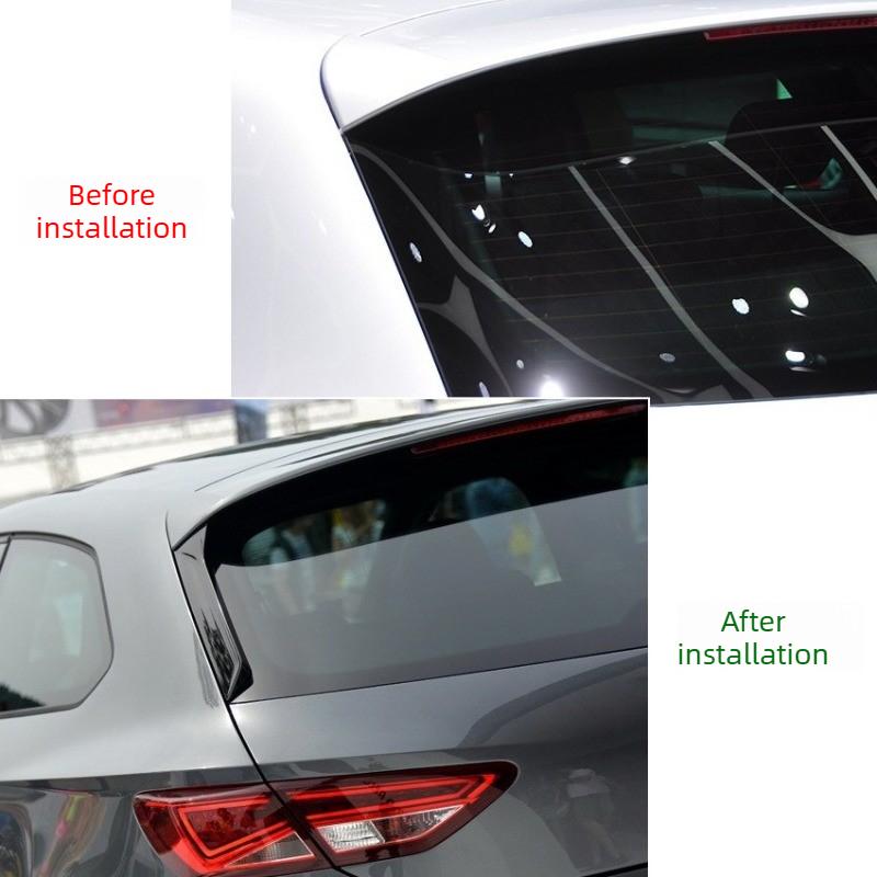 Universal Rear Spoiler for Renault Clio, Seat Leon, Ibiza | Aerodynamic Body Kit | Gloss Black ABS Plastic