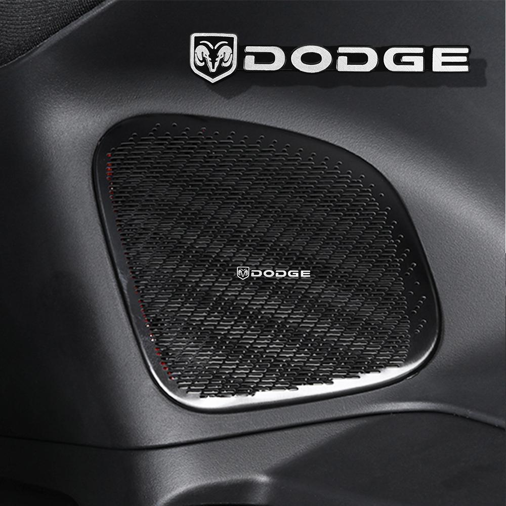 2/4Pcs Car Interior Speaker Audio Sticker Auto Decals Decoration For Dodge Durango Caliber Viper Magnum Ram Caravan Charger Neon T888