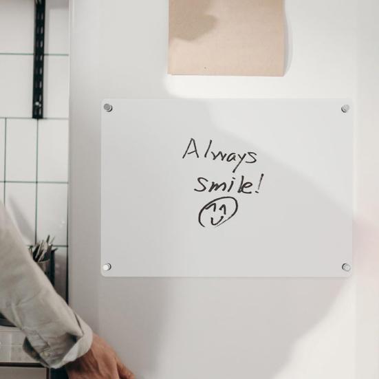 Acrylic Magnetic Memo Board Dry Erase Refrigerator Notepad with Strong Magnets Scratch-Resistant Planning Calendar for Kitchen Office