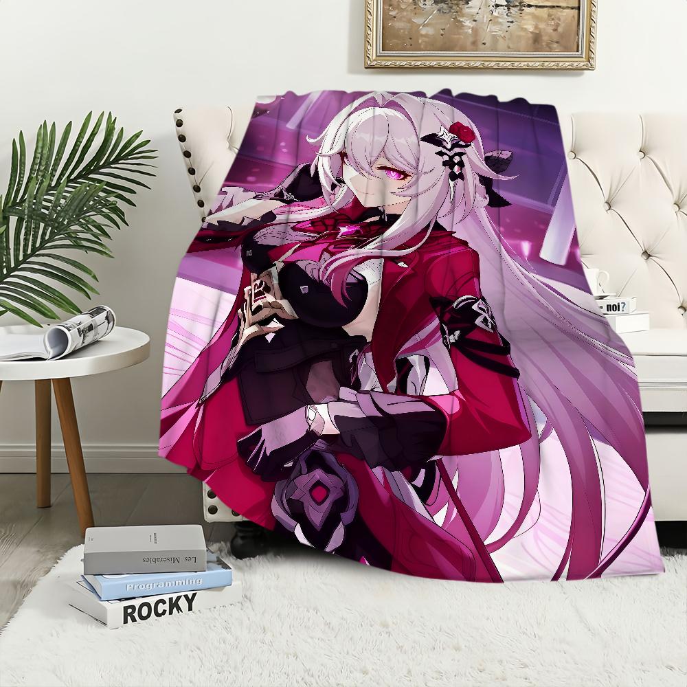 Honkai Impact 3rd Thelema fanart Flannel warm comfort soft plush blanket sofa living room hogar office bedroom travel gift home