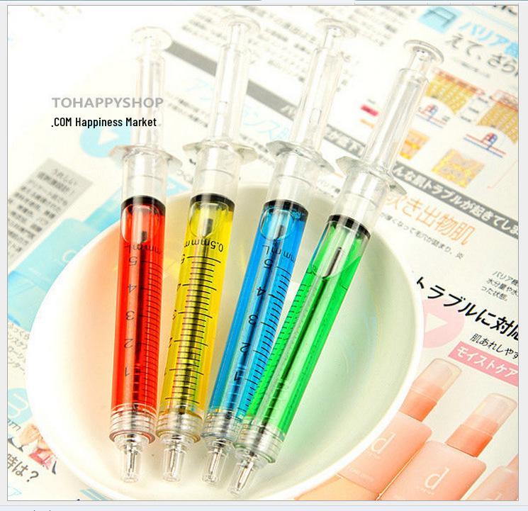 Korean Cute Creative Syringe Ballpoint Pen - Fun Stationery Item