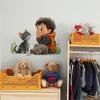 Cartoon Boy Cute Kitten Bedroom Living Room Home Background Beautification Decoration Wall Stickers