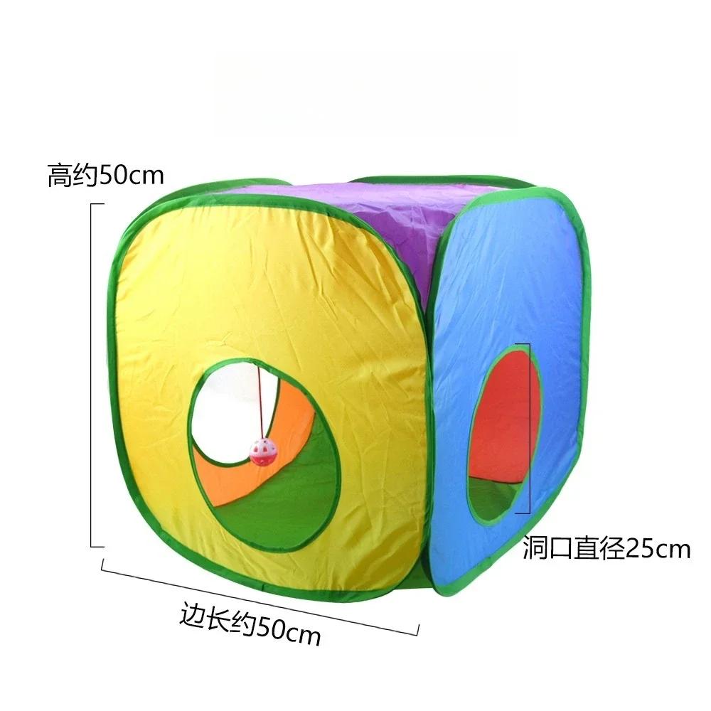 Pet Cat Tunnel Toy Foldable-Kitty Interactive Fun Training Play Tube Boredom Buster for Kittens Puppies Rabbits Pet Accessories