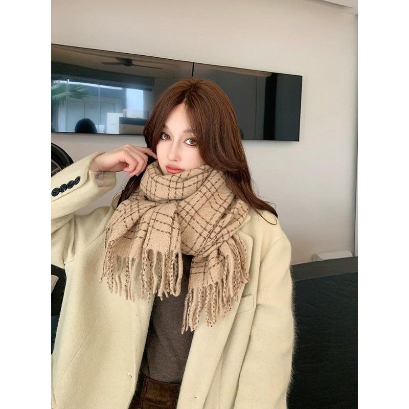 New Scarf for Women In Winter Warm and Versatile Couples and Students Simple Korean Style High Grade Imitation Cashmere Scarf