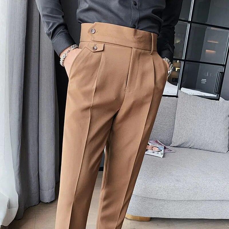 Frühling Herren Anzug Hosen Mode Business Casual Dünne Kleid Hosen Männer Street Wear Soziale Formale Pantalon Kleidung