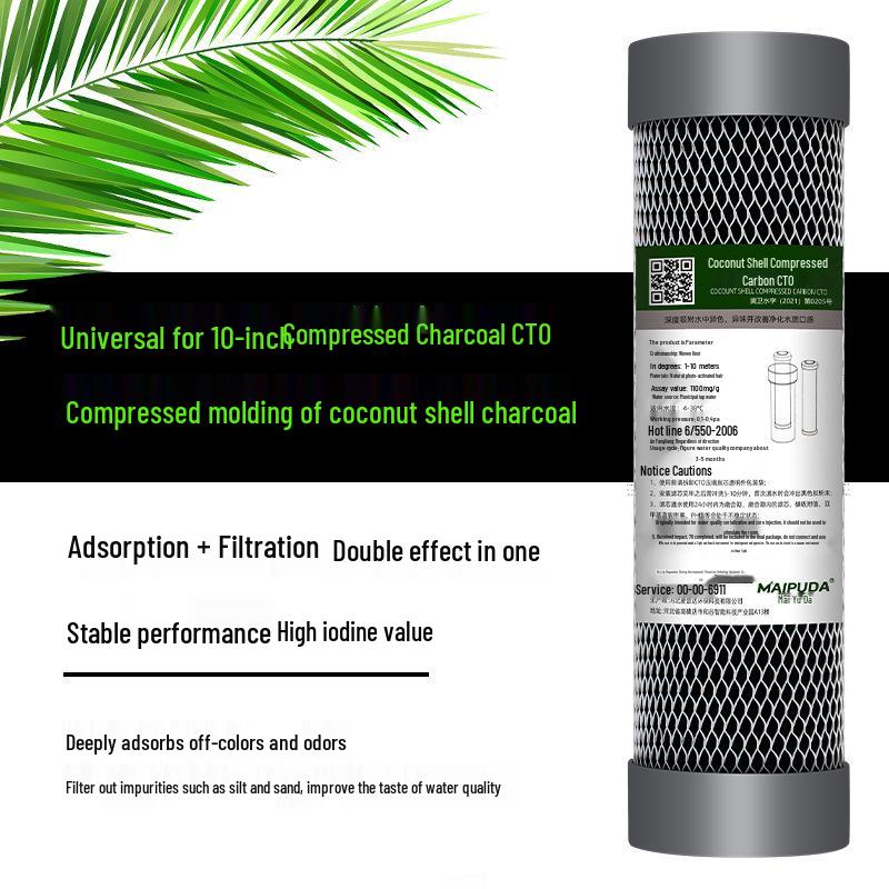 10-inch Universal Activated Carbon Water Purifier Filter CTO Pre-filter
