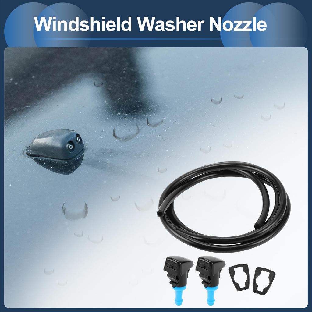 INFINAUTO Washer Nozzle Front Windshield with 2 Gaskets and 1.2m