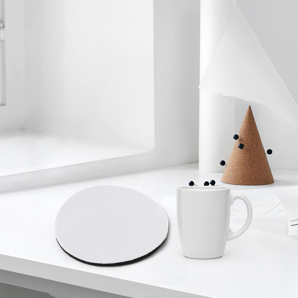 10pcs Sublimation Blank Cup Coasters Bulk Round Blank Cup Mat Rubber For Sublimation Transfer Heat DIY Crafts