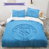 Manchester City Pattern Bedding Quilt Set  Home Decoration  Gift (1 * duvet cover + 2 * pillowcase  without core)