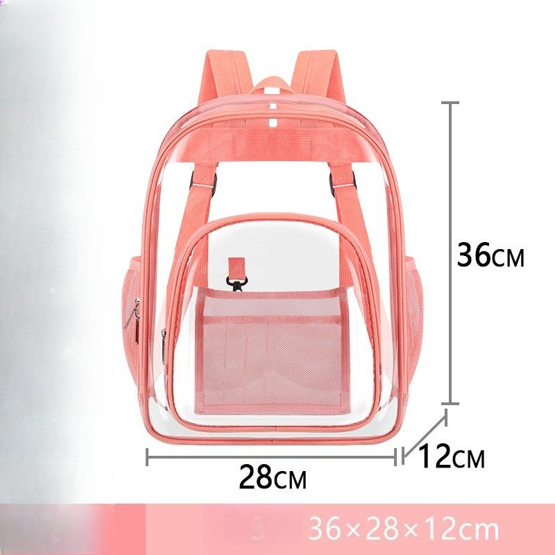 Transparent Backpack, Pvc Backpack, Schoolbag, Large-capacity Waterproof Jelly Bag, Fashionable