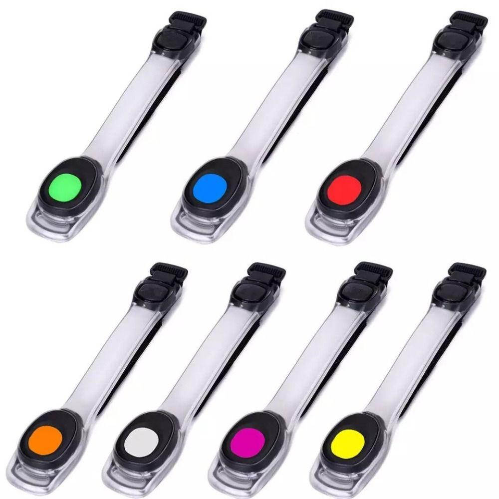 Adjustable Running Arm Belt Plastic PVC Luminous Bracelet  Outdoor Sports Night