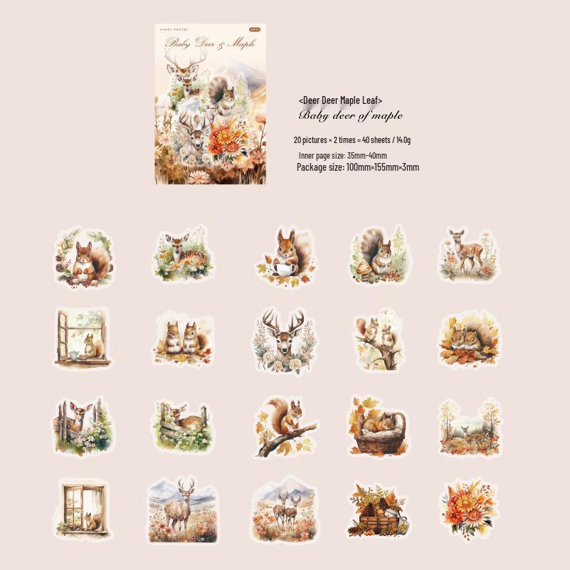 Forest Ranch Series Cute Cartoon Sticker Pack for DIY Phone Case Decoration