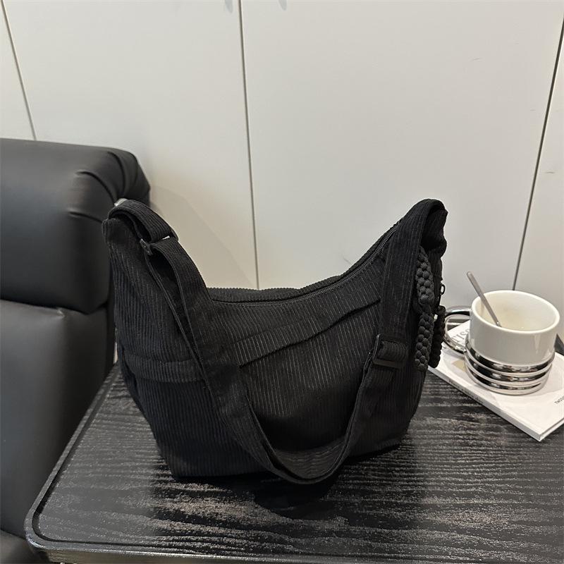 Women's Trendy Autumn 2025 Corduroy Shoulder Bag - Large Capacity Crossbody for Versatile, Casual Commutes