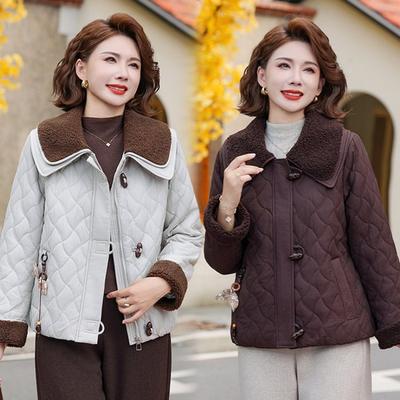 Women's Cotton-padded Clothes Women's Winter New Small Chinese Fragrant Short Cotton-padded Clothes Navy Collar Jacket Women