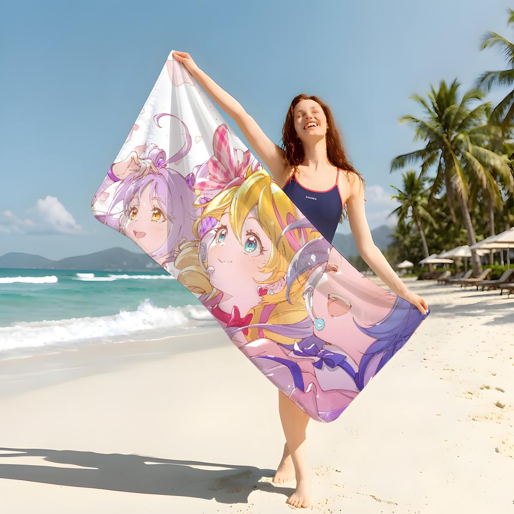 Anime P-Pretty C-Cure Towel Beach Blanket Towel  For Travel Gym Shower Luxury Lightweight Camping Pool Hot