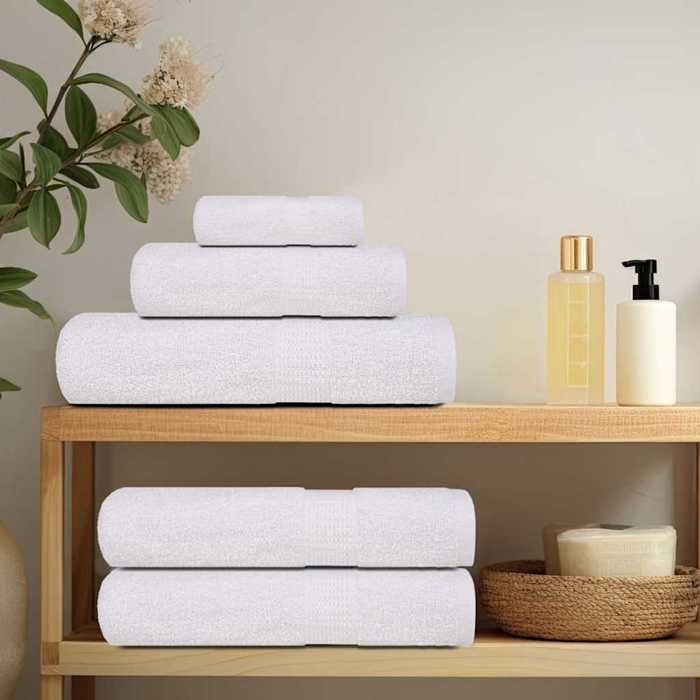 VidaXL Serviettes de douche 25 pcs blanc 70x140 cm 360 g/m² 100% coton, serviette, ensemble de serviettes de bain, serviette 136656