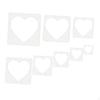 8 Pieces Painting Stencils Patterns Small Easy to Use Templates Reusable for on Wood Tile Floor