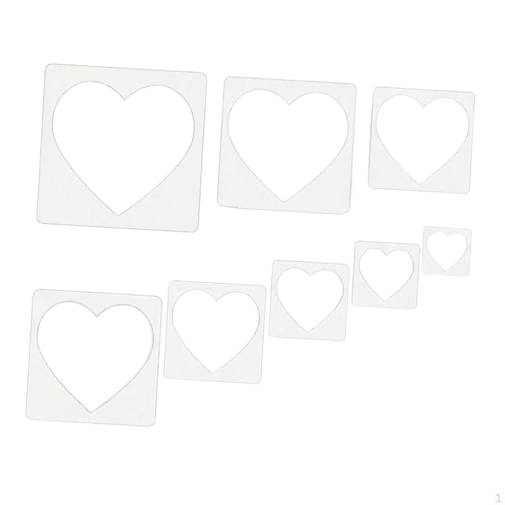 8 Pieces Painting Stencils Patterns Small Easy to Use Templates Reusable for on Wood Tile Floor