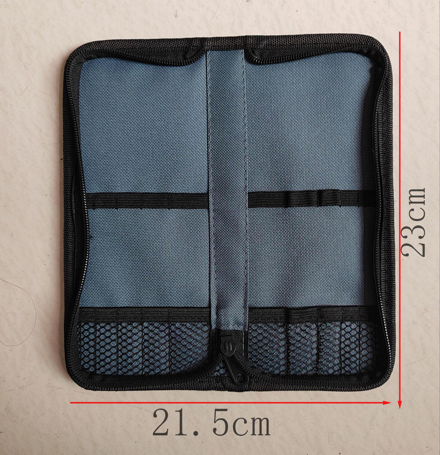 

Косметичка и пенал с 15-ю отверстиями и перекрестной молнией, с подставкой для кистей 12 brush pack